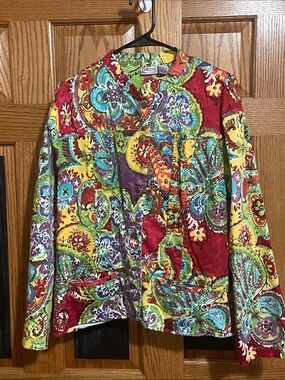 Chico's Vibrant Multi-Color Paisley Boho Jacket - New Without Tags